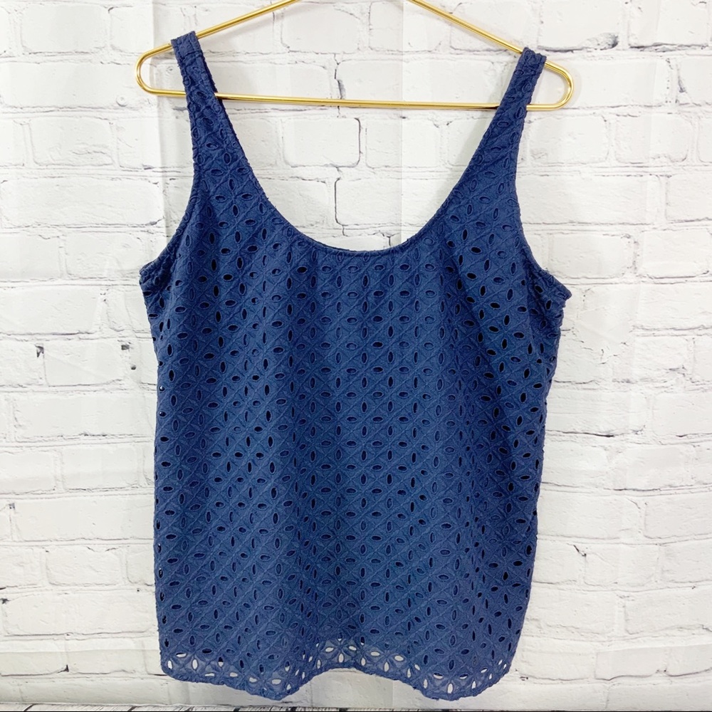 Cynthia Rowley Sleeveless Navy Blue Top Size M